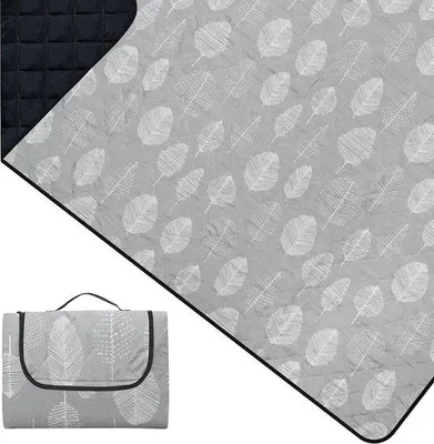 Produktbild von Wasserdichte Picknickdecke – Große, zusammenklappbare Picknickmatte – Maschinenwaschbar und tragbar – 200 x 200 cm – Sandabweisende Stranddecke – Mit Tragegriff