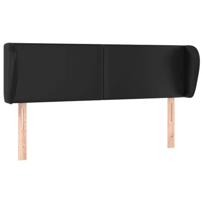 Produktbild von Kopfteil mit Ohren Schwarz 147x23x78/88 cm Kunstleder