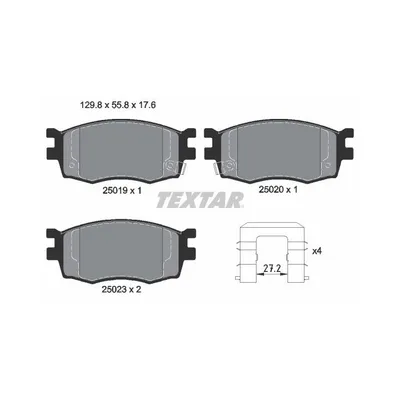 Produktbild von Textar Bremsbeläge vorne für Hyundai i20 + Coupe 1,2 - 1,6 + CRDi