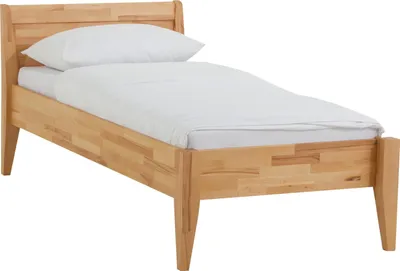 Produktbild von Dico Massivholz Einzelbett Komfortbett Seniorenbett 450.03, Buche weiß lackiert