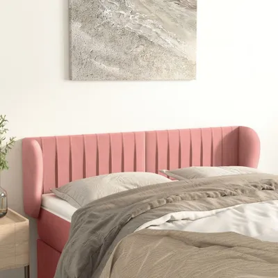 Produktbild von Kopfteil mit Ohren Rosa 147x23x78/88 cm Samt