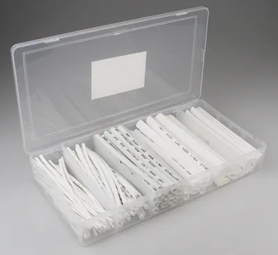 Produktbild von ChiliTec Schrumpfschlauch-Sortiment, 100-teilig in praktischer Box, weiß