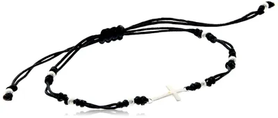 Image de Bracelet Kabbale noir avec croix 13023.3 noir