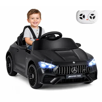 Produktbild von COSTWAY 12V Kinder Elektroauto, Mercedes-AMG Kinderauto mit LED, 2,4G-Fernbedienung, Musik & Hupe, Elektroauto bis 25kg, Kinderfahrzeug für Kinder 3+