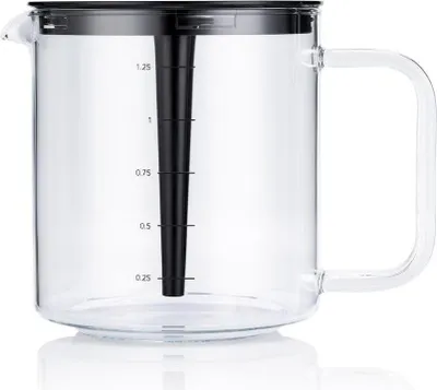 Produktbild von Wilfa 631845, Karaffe, Wilfa, WSPL-3B, CM7T-125 and WSP-2A, Schwarz, Transparent, Glas, 1,25 l