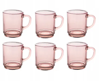 Immagine prodotto di Duralex® - Set di 6 tazze in vetro temperato, rosa, 26 ml tazza in vetro per caffè