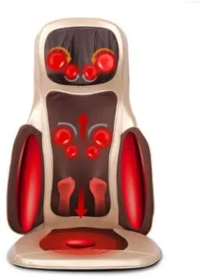 Obrázek produktu pro 3D masážní elektrický polštářek na sedadla a boky s funkcí vyhřívání Masážní podložka do auta s funkcí vyhřívání zad pro dospělé (zlatá)