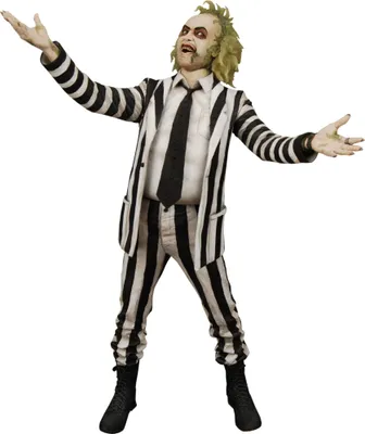 Image de Figurka akcji Beetlejuice 45 cm w stroju w paski, Tim Burton