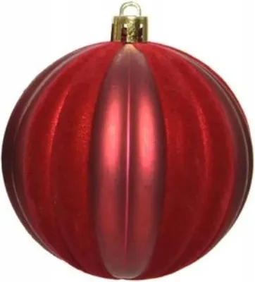 Imagen del producto de Adorno navideño esférico de color burdeos, 8 cm, 1 unidad