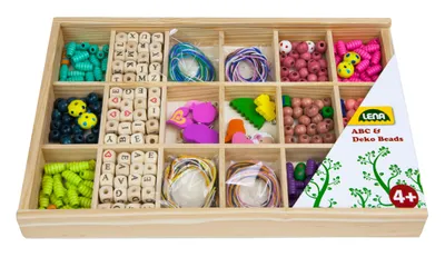 Produktbild von Lena SM32024, Schmuck-Bastelset für Kinder, 4 Jahr(e), Holz, Mehrfarbig