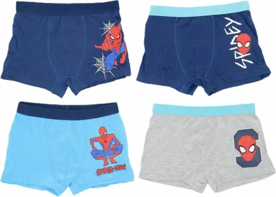 Produktbild von Spiderman Boxershorts für Kinder 4er Pack Bequem und Bunt 122/128 cm