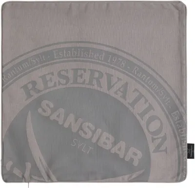 Produktbild von Sansibar Kissenbezug "Reservation Design" Kissenhülle, 45x45 cm, 100% Baumwolle, anthrazit