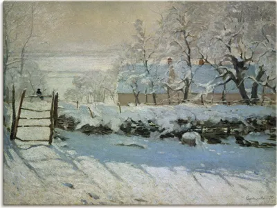 Produktbild von ARTland Leinwandbild Die Elster. 1868/69 Größe: 60x45 cm