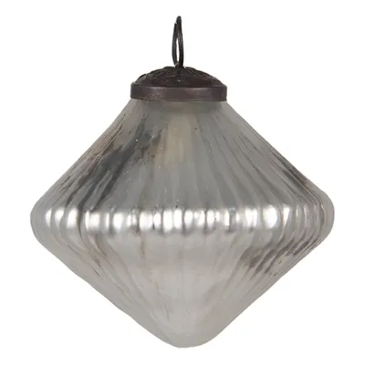 Produktbild von Clayre & Eef Weihnachtskugel Ø 6 cm Silberfarbig Glas