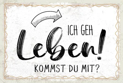 Produktbild von vianmo Holzschild 12x18 cm Ich geh Leben. Kommst du mit