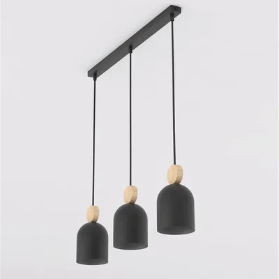 Immagine prodotto di Lampada a sospensione Mesi in acciaio nero opaco