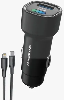 Productafbeelding van Xssive XSS-CC40L autolader 48W met Lightning-kabel - zwart