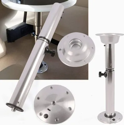 Zdjęcie produktu dla Nóżki meblowe Stojak z regulacją wysokości Rama stołu Regulowane nogi stołu +175 mm Podstawa stołu Stal nierdzewna Szczotkowana do baru Łódź Samochód kempingowy Stół do przyczepy kempingowej