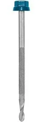 Produktbild von ETANCO Zacrospiral-Bohrschraube – Ø 6,3 x 90 mm – Sechskantkopf 12 – Beutel mit 100 Stück – Ral 7037 – 551910321