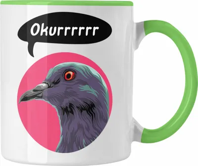 Produktbild von Trendation - Tauben Geschenkidee Tasse mit Spruch für Taubenbesitzer Geschenk Taubenzüchter (Grün)