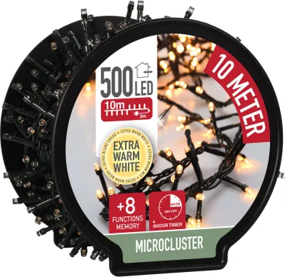 Produktbild von Lichterkette auf Trommel - 500 Micro Cluster LED - 10m - extra warmweiß