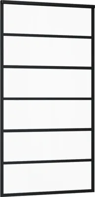 Zdjęcie produktu dla vidaXL Drzwi przesuwne ESG szkło i aluminium 102x205 cm czarne