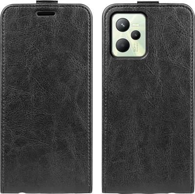 Immagine prodotto di Custodia König Design compatibile con Realme C35 - Custodia per cellulare in Pelle finta - Colore: nero