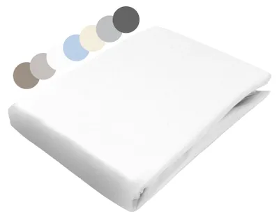 Zdjęcie produktu dla Prześcieradło z gumką, 140 x 200 cm, wykonane w 100% z bawełny, w kolorze białym