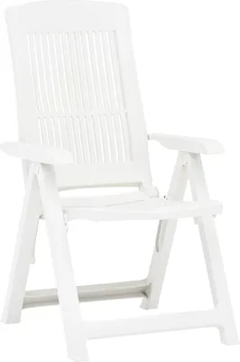 Produktbild von vidaXL Verstellbare Gartenstühle 2 Stk. Kunststoff Weiß