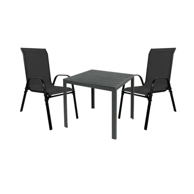 Produktbild von Gartengarnitur Sitzgarnitur 3-teilig 90x90cm Non-Wood
