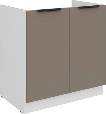 Obrázok produktu pre Drezová skrinka LUNARA - šírka 80 cm, tmavo béžová / biela