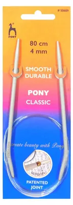 Produktbild von Pony Rundstricknadeln Teflon 4,00 mm x 80 cm
