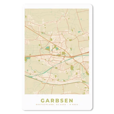 Produktbild von MuchoWow® Mauspad Mousepad Karte - Garbsen - Vintage - Stadtplan - Karte 40x60 cm - Mousepads - Maus Mat - Pad - Mausunterlage - Schreibtisch Accesoire