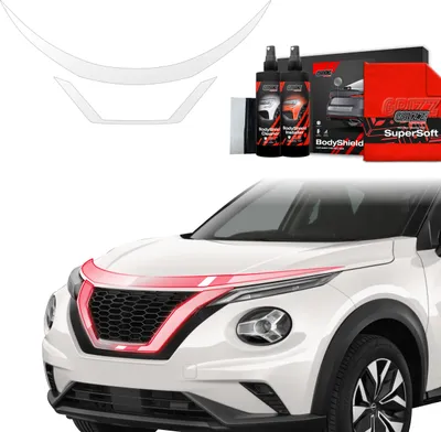 Produktbild von 2in1 Schutzfolie Grizz Protector für Motorhaube & Kühlergrillrahmen - Nissan Juke Facelift (2024-2025)