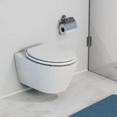 Immagine prodotto di Sedile per wc con chiusura ammortizzata - Sedile per wc in legno - Bianco - MDF e legno