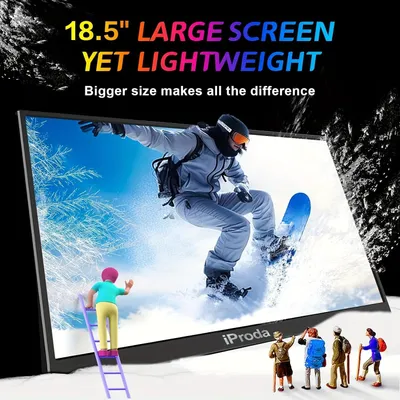 Productafbeelding van Portable Monitor - Extra Scherm - Tweede Beeldscherm - Laptop Monitor - Gaming Monitor - 18,5 Inch