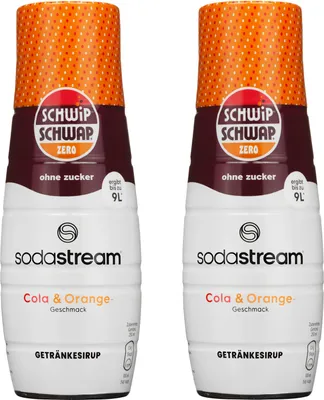 Image de SodaStream Sirop pour boissons Schwip Cola Orange sans sucre, 440ml, 2 pièces