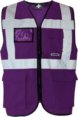Immagine prodotto di Korntex KXMF | Gilet di segnalazione multifunzione Executive - Colore: Viola - Taglia: L