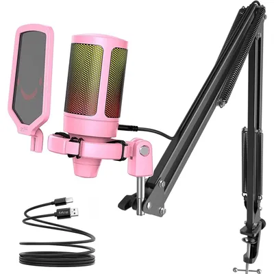 Image de FIFINE Gaming Microphone PC avec bras Microphone USB pour podcast streaming studio