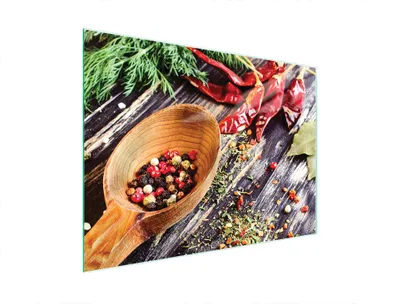 Image de Planche à découper en verre 40x30 épices