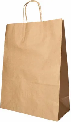 Produktbild von 25x Papiertragetaschen mit Papierkordel Kordeltasche 35 x 26 x 12 cm braun
