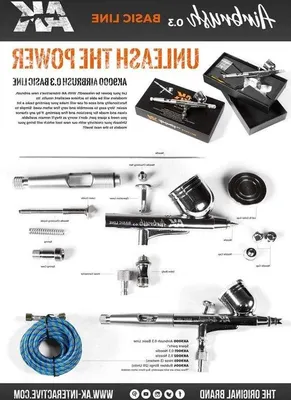 Produktbild von Famanu Airbrush Double Action 0,3 mm - Professionelles Modell mit Schwerkraftzufuhr