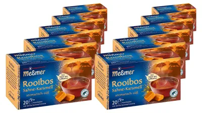 Zdjęcie produktu dla Meßmer Rooibos Caramel aromatyczna słodka przyjemność 10 opakowań