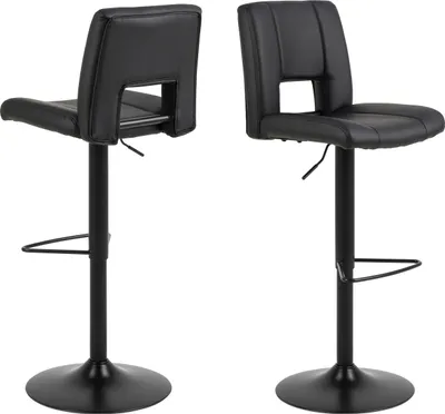 Obrázek produktu pro Barhocker >Sylvia< (2er-Set) in schwarz - 41,5x115x52 (BxHxT)