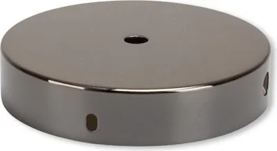 Produktbild von Zylindrischer Baldachin 1-flammig 2 Seitenlöchern Schwarze Perle Ø120 H:25 mm EC85