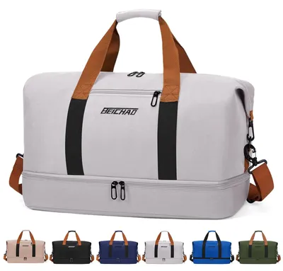 Produktbild von Omgoods – Sporttasche, großes Fassungsvermögen – Sporttasche Damen/Herren – Sporttasche mit Schuhfach – Wasserdichte Schwimmtasche – Leichte Trainingstasche – 46x28x25 cm – Reisetasche