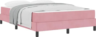 Produktbild von vidaXL Boxspringbett mit Matratze Rosa 140 x 200 cm Stoff