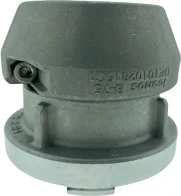 Close-up of a metal coupling part.