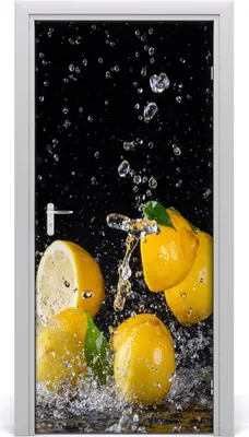 Produktbild von Tulup Türaufkleber 95x205 cm Dekorative Aufkleber Selbstklebend Wasserdichte Tapete Abnehmbar Schlafzimmer Wohnzimmer Wohnkultur - Zitrone