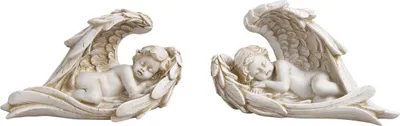Image de Set de décoration funéraire Ange en gris, 14 cm comme décoration de cimetière